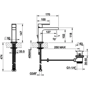 Смеситель Gessi Via Bagutta для раковины 29904-031